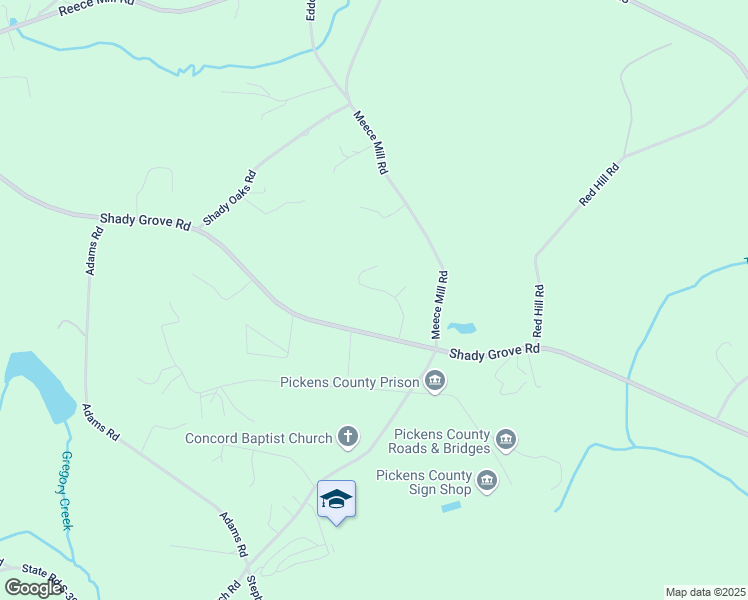 map of restaurants, bars, coffee shops, grocery stores, and more near 205 Laurel Oak Lane in Pickens
