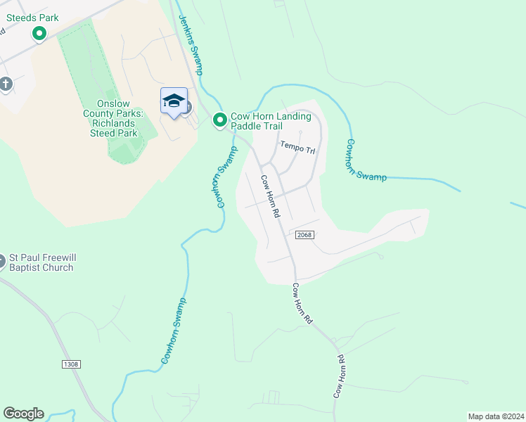 map of restaurants, bars, coffee shops, grocery stores, and more near 219 Bonanza Drive in Richlands