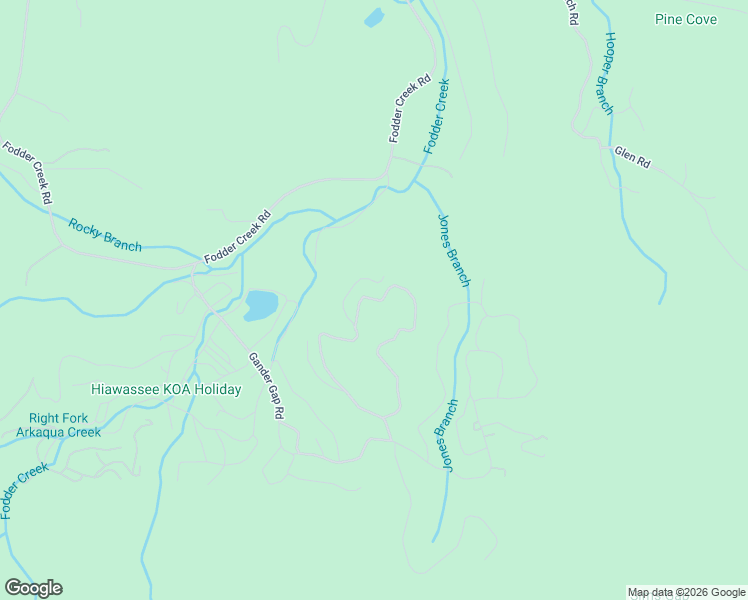 map of restaurants, bars, coffee shops, grocery stores, and more near 4235 Ackerman Circle in Hiawassee