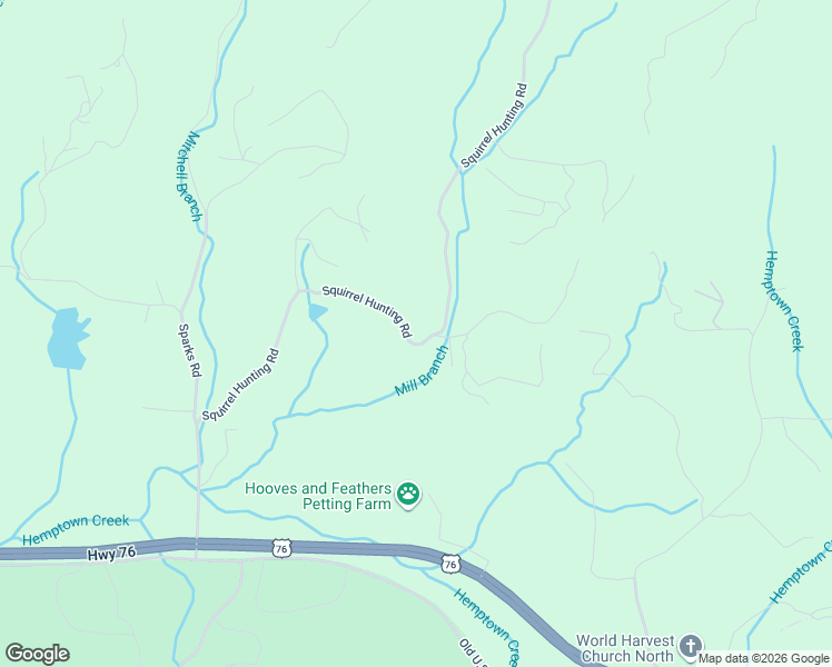map of restaurants, bars, coffee shops, grocery stores, and more near 5141 Squirrel Hunting Road in Morganton