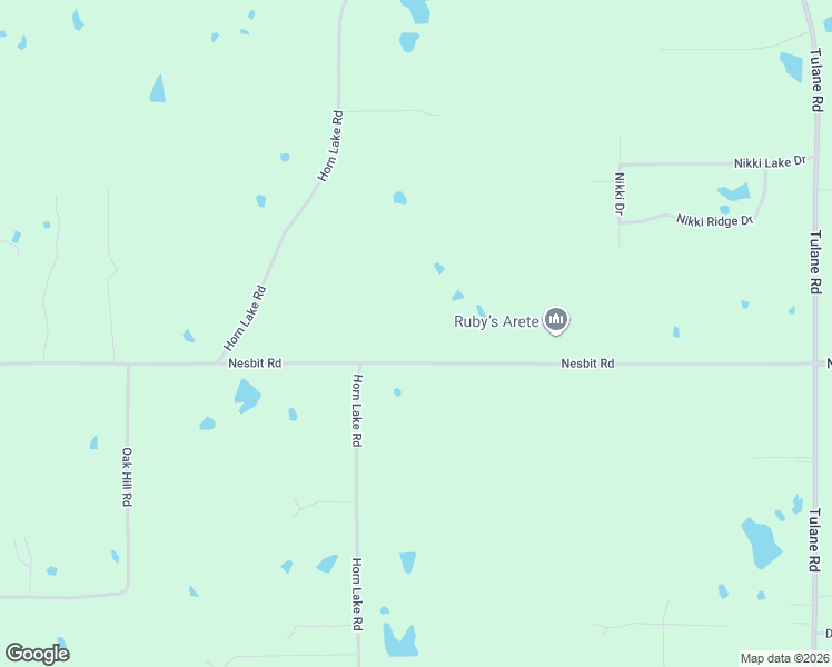 map of restaurants, bars, coffee shops, grocery stores, and more near 3800 Nesbit Road in DeSoto County