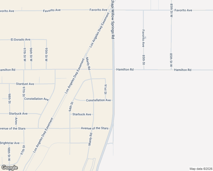 map of restaurants, bars, coffee shops, grocery stores, and more near 2 90th Street West in Rosamond