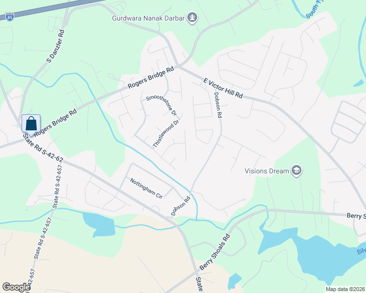map of restaurants, bars, coffee shops, grocery stores, and more near 714 North Windowpane Way in Duncan