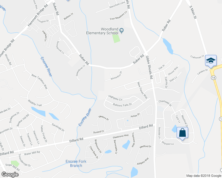 map of restaurants, bars, coffee shops, grocery stores, and more near 518 Grafton Court in Greer