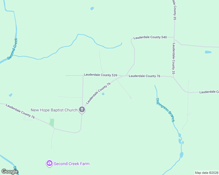 map of restaurants, bars, coffee shops, grocery stores, and more near 3446-5460 Lauderdale County 76 in Rogersville