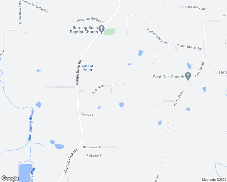 map of restaurants, bars, coffee shops, grocery stores, and more near 25 Rock Bluff Drive in Ringgold