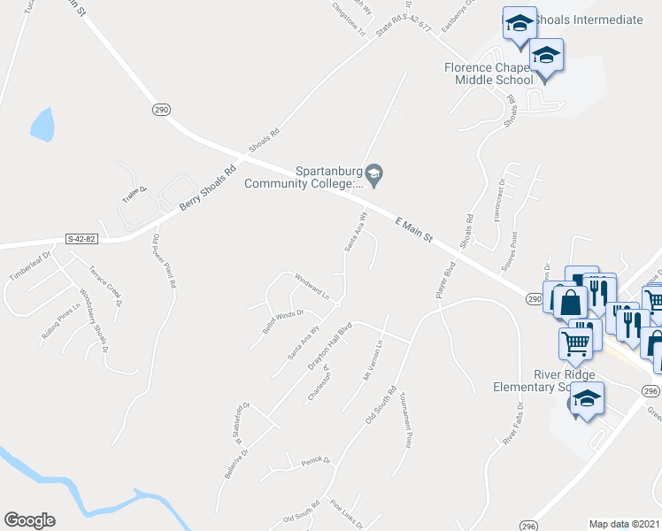 map of restaurants, bars, coffee shops, grocery stores, and more near 306 Drizzle Court in Duncan