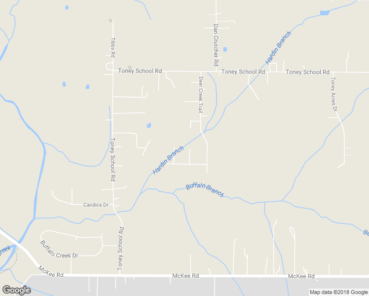 map of restaurants, bars, coffee shops, grocery stores, and more near 104 Buck Run in Toney