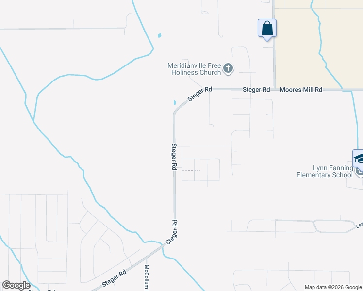 map of restaurants, bars, coffee shops, grocery stores, and more near 1087 Steger Road in Meridianville