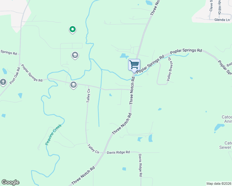 map of restaurants, bars, coffee shops, grocery stores, and more near 3787 Poplar Springs Road in Ringgold