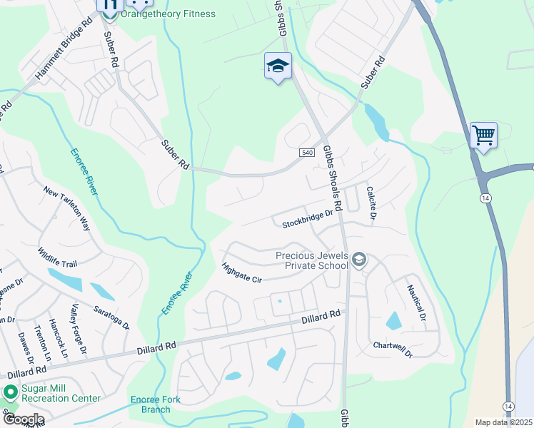 map of restaurants, bars, coffee shops, grocery stores, and more near 500 Grafton Court in Greer