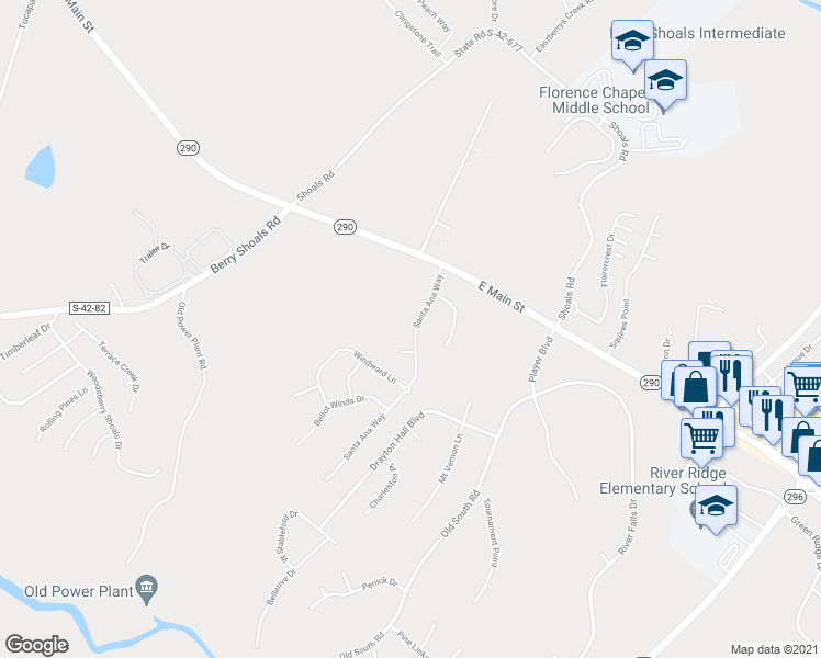 map of restaurants, bars, coffee shops, grocery stores, and more near 138 Santa Ana Way in Duncan