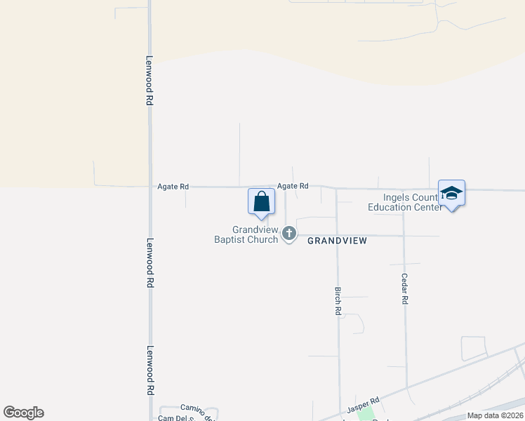 map of restaurants, bars, coffee shops, grocery stores, and more near 35236 Walnut Street in Barstow