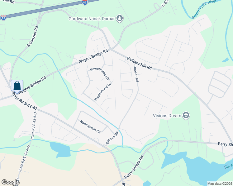 map of restaurants, bars, coffee shops, grocery stores, and more near 714 North Windowpane Way in Duncan