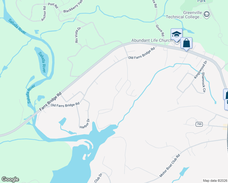 map of restaurants, bars, coffee shops, grocery stores, and more near 1 K-491 in Greenville