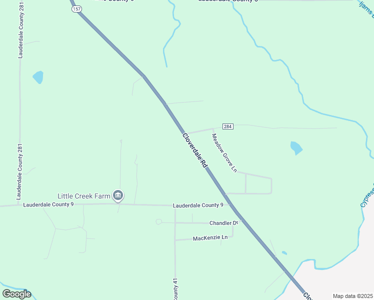 map of restaurants, bars, coffee shops, grocery stores, and more near 7175 Alabama 157 in Florence