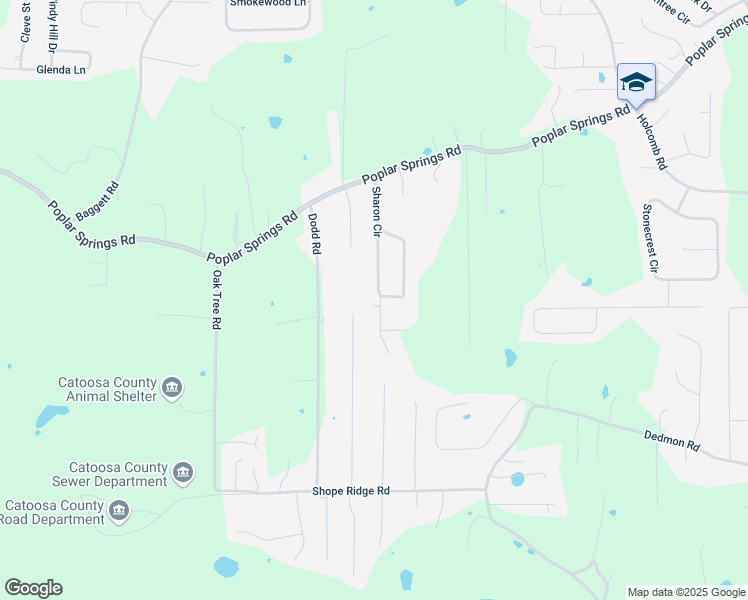 map of restaurants, bars, coffee shops, grocery stores, and more near 8 Homewood Drive in Ringgold