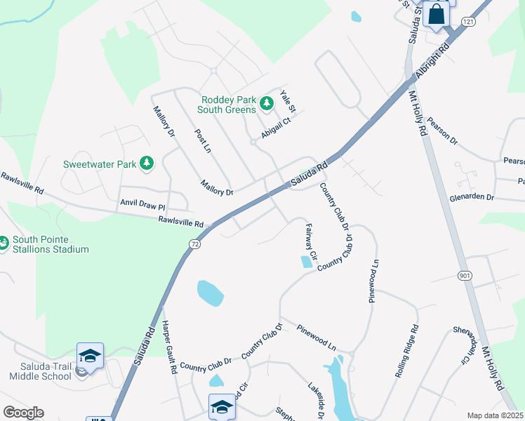map of restaurants, bars, coffee shops, grocery stores, and more near 816 Brunswick Drive in Rock Hill