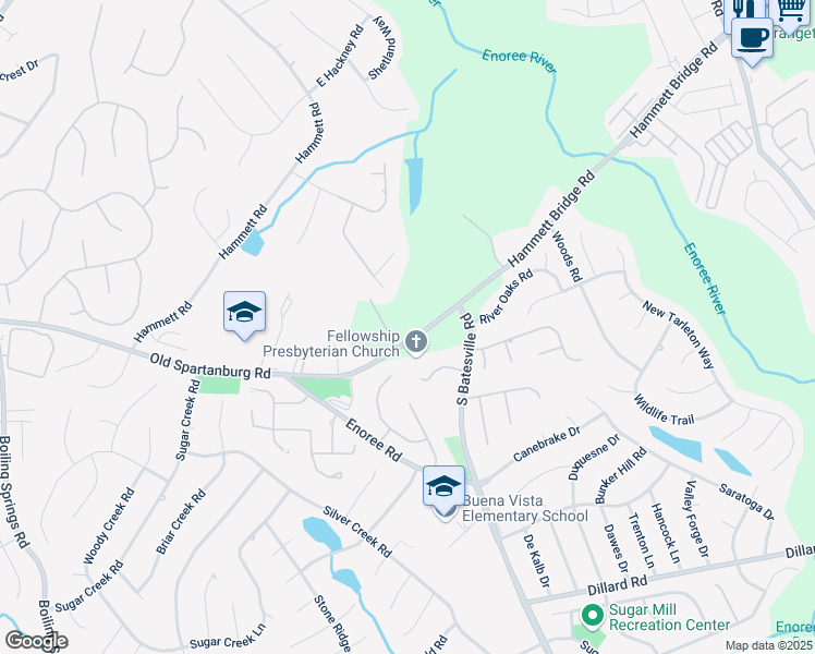map of restaurants, bars, coffee shops, grocery stores, and more near in Greer