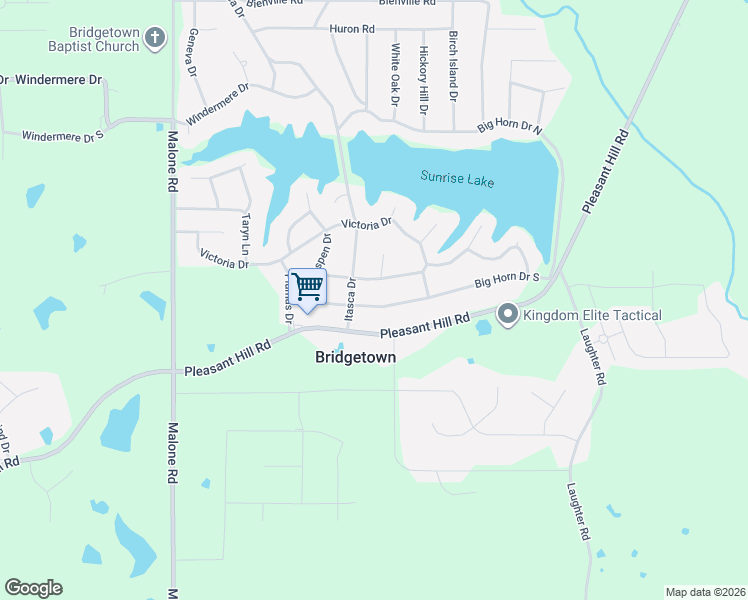map of restaurants, bars, coffee shops, grocery stores, and more near 4513 Big Horn Drive South in DeSoto County