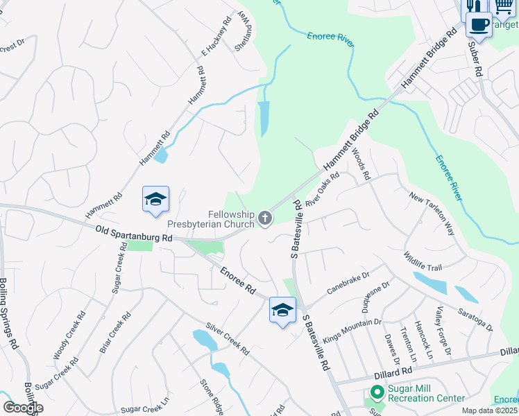 map of restaurants, bars, coffee shops, grocery stores, and more near in Greer