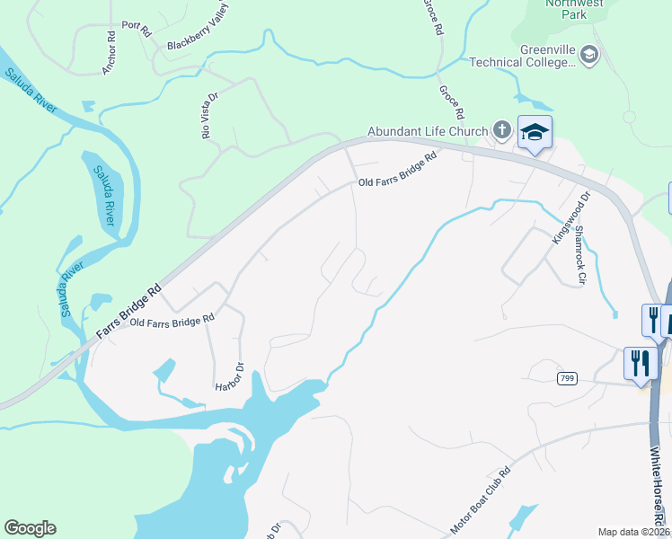 map of restaurants, bars, coffee shops, grocery stores, and more near 1 K-491 in Greenville