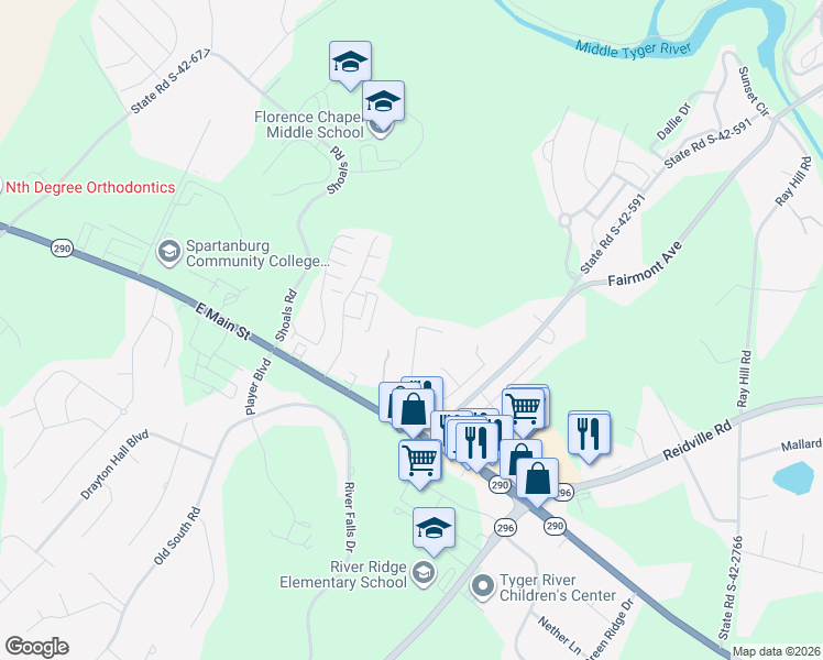 map of restaurants, bars, coffee shops, grocery stores, and more near 243 West Pheasant Hill Drive in Duncan