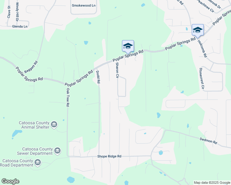 map of restaurants, bars, coffee shops, grocery stores, and more near 8 Homewood Drive in Ringgold