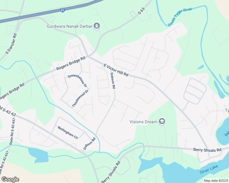 map of restaurants, bars, coffee shops, grocery stores, and more near Dobson Road in Duncan