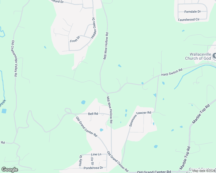 map of restaurants, bars, coffee shops, grocery stores, and more near 1172 Harp Switch Road in Chickamauga