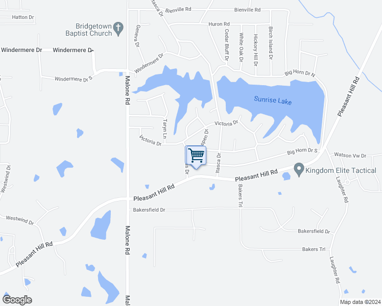 map of restaurants, bars, coffee shops, grocery stores, and more near 2032 Plumas Drive in DeSoto County