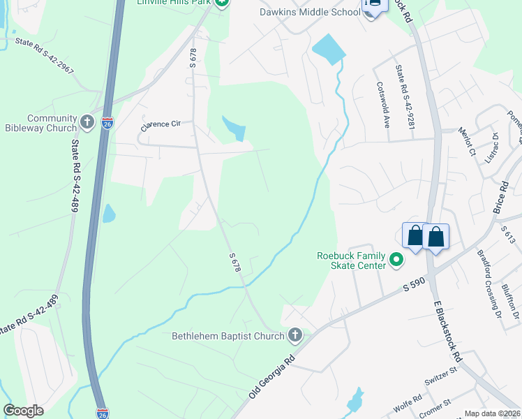 map of restaurants, bars, coffee shops, grocery stores, and more near 467 South 678 in Moore