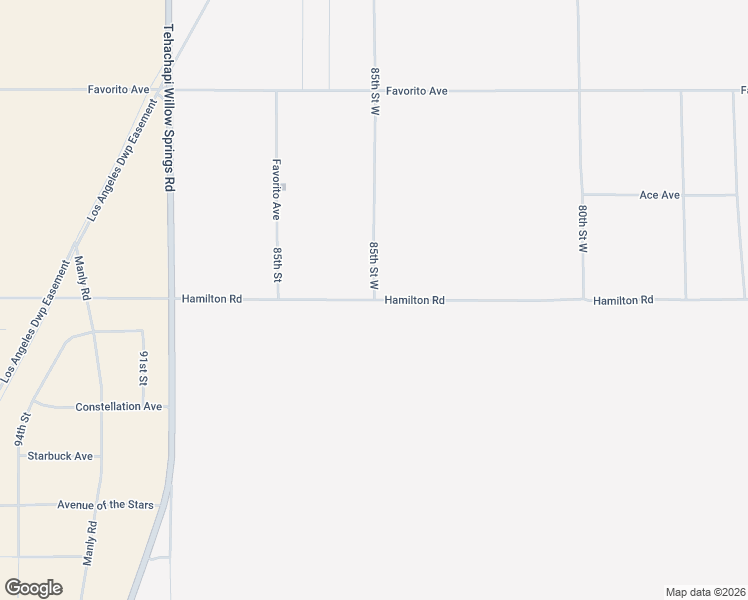 map of restaurants, bars, coffee shops, grocery stores, and more near Hamilton Road in Rosamond