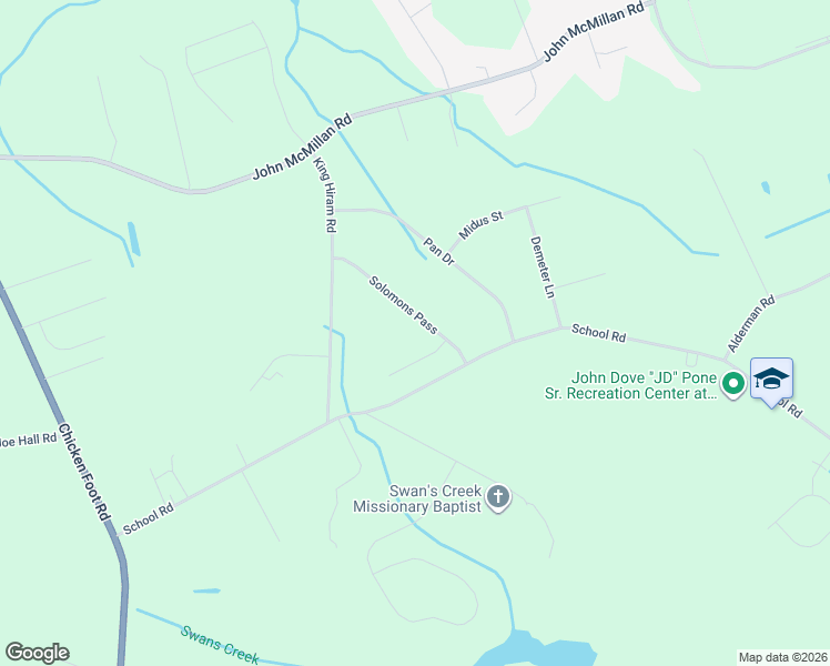 map of restaurants, bars, coffee shops, grocery stores, and more near 2320 Solomons Pass in Hope Mills