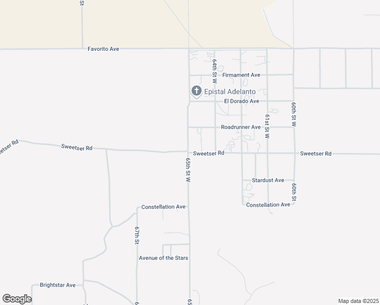 map of restaurants, bars, coffee shops, grocery stores, and more near Sweetser Road in Rosamond