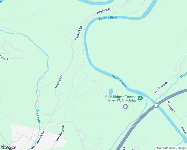 map of restaurants, bars, coffee shops, grocery stores, and more near 517 Ridge Road in Blue Ridge