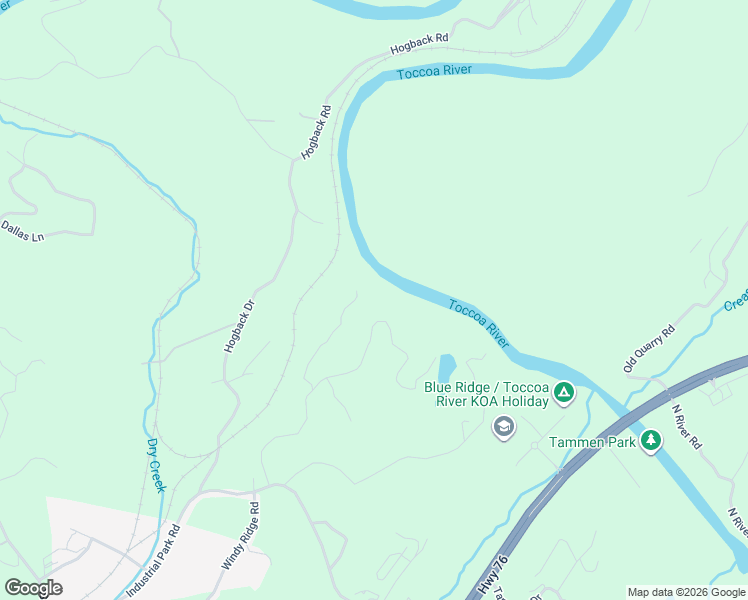 map of restaurants, bars, coffee shops, grocery stores, and more near 517 Ridge Road in Blue Ridge