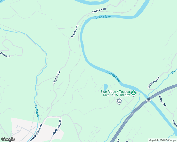 map of restaurants, bars, coffee shops, grocery stores, and more near 517 Ridge Road in Blue Ridge