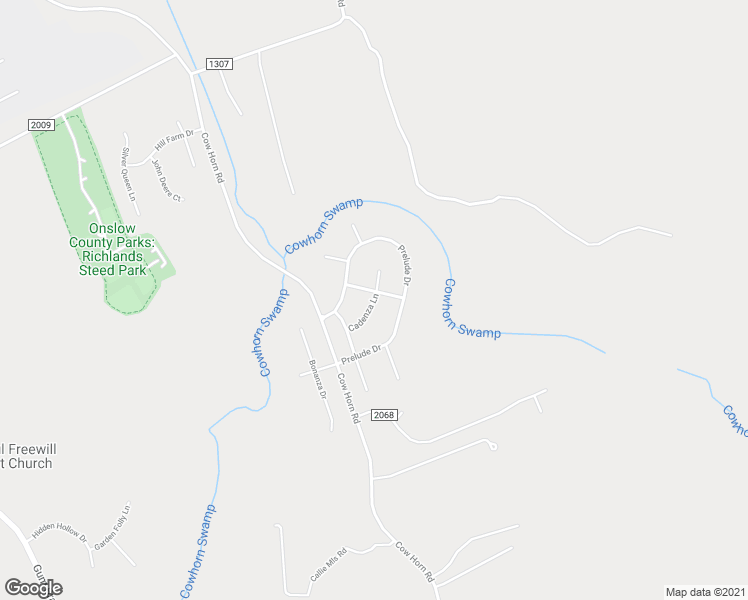 map of restaurants, bars, coffee shops, grocery stores, and more near Cadenza Lane in Richlands