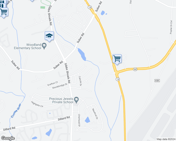 map of restaurants, bars, coffee shops, grocery stores, and more near 17 Olivine Way in Greer