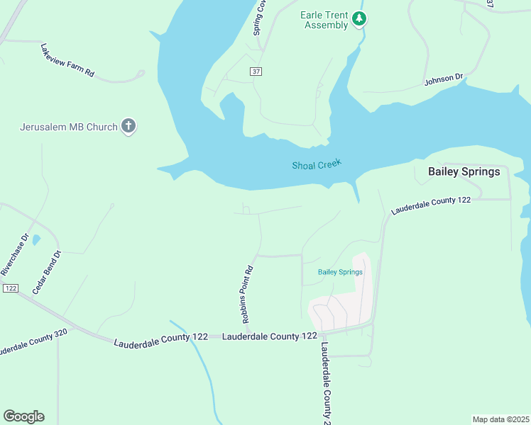 map of restaurants, bars, coffee shops, grocery stores, and more near Cliff Point Drive in Lauderdale County
