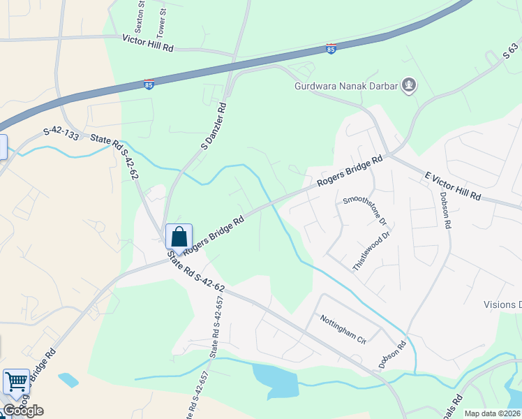 map of restaurants, bars, coffee shops, grocery stores, and more near 955 Rogers Bridge Road in Duncan