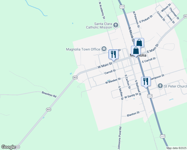 map of restaurants, bars, coffee shops, grocery stores, and more near 454 Carroll Street in Magnolia