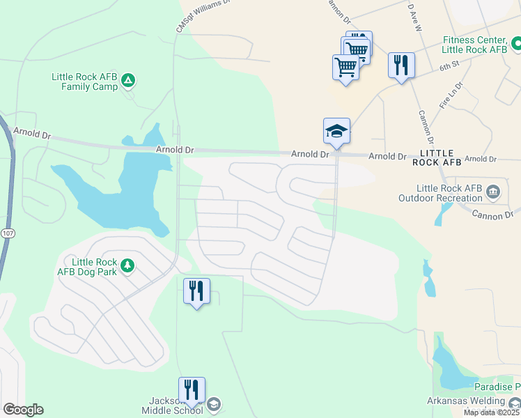 map of restaurants, bars, coffee shops, grocery stores, and more near 101-199 Mississippi Loop in Jacksonville
