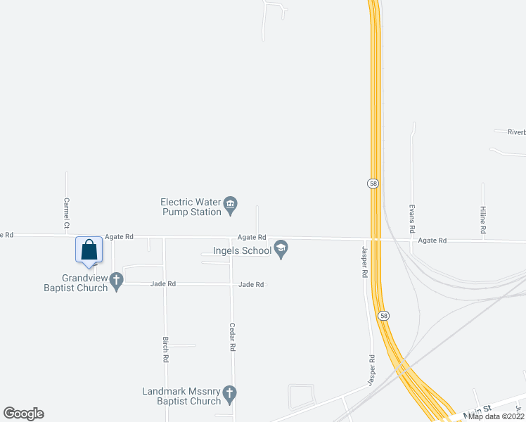 map of restaurants, bars, coffee shops, grocery stores, and more near 35391 Western Drive in Barstow