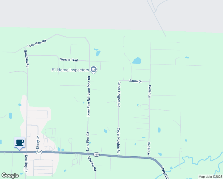 map of restaurants, bars, coffee shops, grocery stores, and more near 15309 Cedar Heights Road in North Little Rock