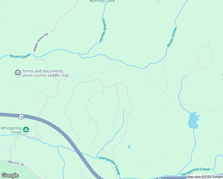 map of restaurants, bars, coffee shops, grocery stores, and more near 595 Wildlife Trail in Morganton