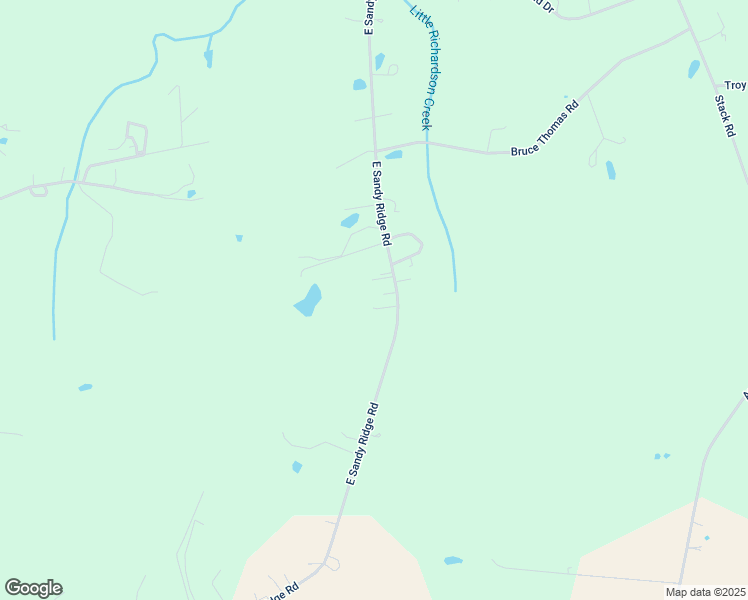map of restaurants, bars, coffee shops, grocery stores, and more near 1206 East Sandy Ridge Road in Monroe