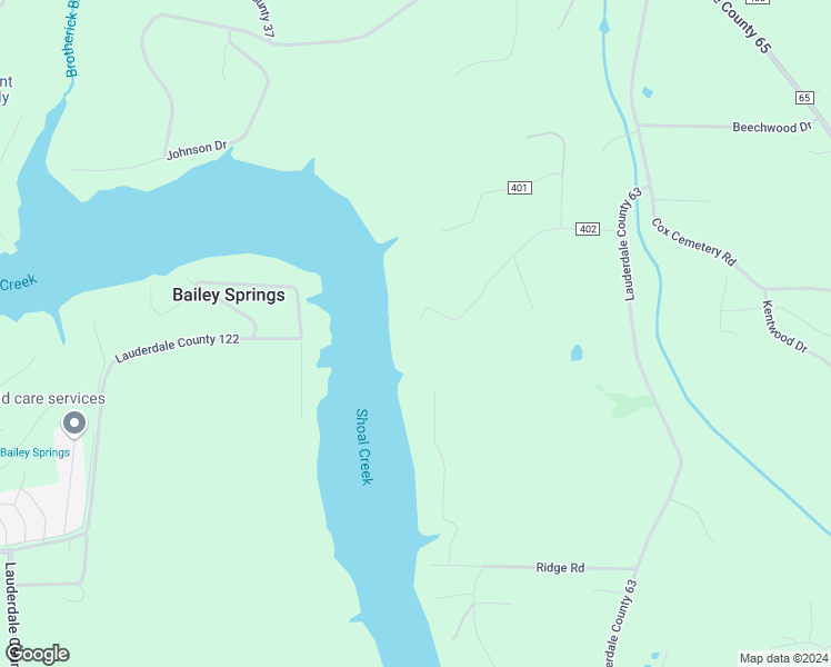 map of restaurants, bars, coffee shops, grocery stores, and more near Lauderdale County 402 in Killen