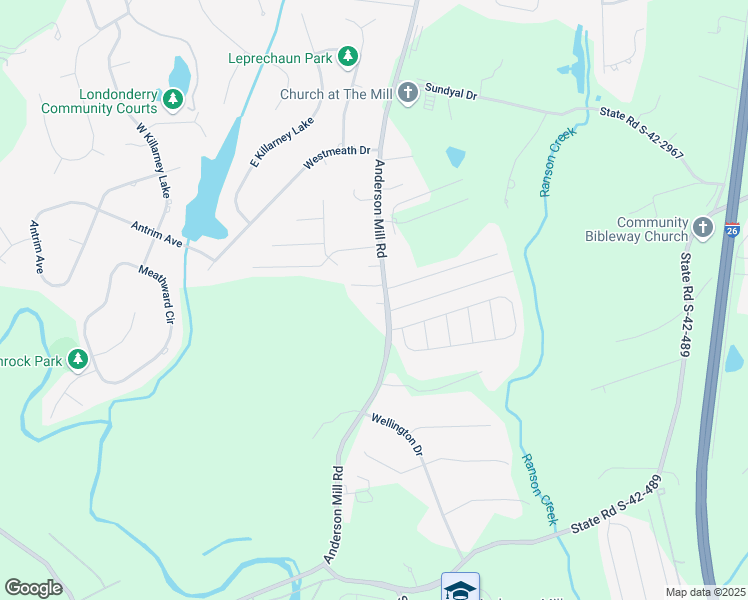 map of restaurants, bars, coffee shops, grocery stores, and more near 4720 Anderson Mill Road in Moore